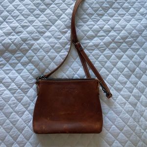 Genuine leather crossbody purse